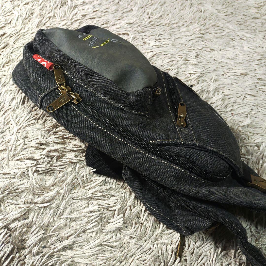 【新品未使用】DIESEL　ディーゼル　ボディバッグ　デニム　グレー