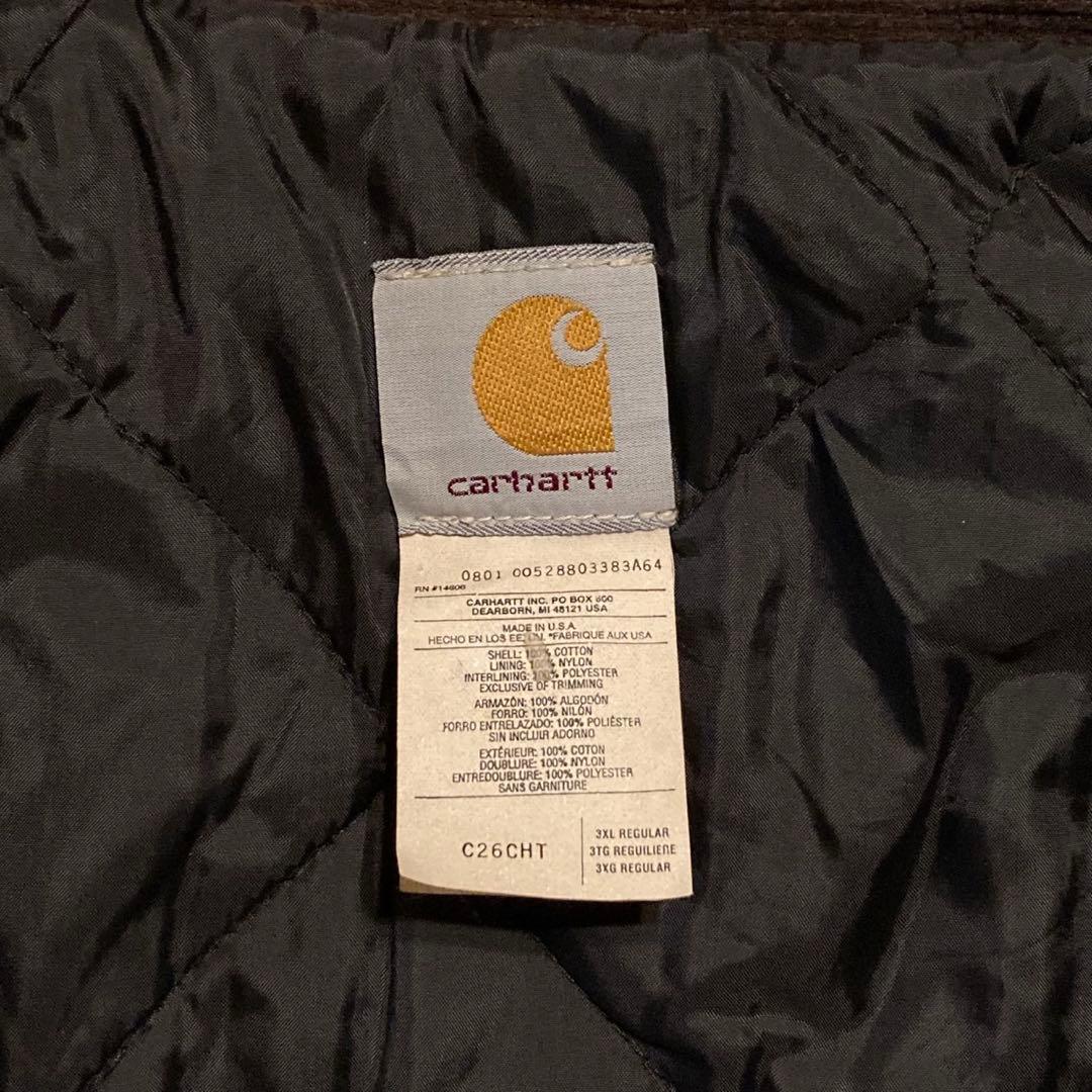 〈カーハート〉トラディショナルジャケット　茶色　裏地キルティング　3XL i