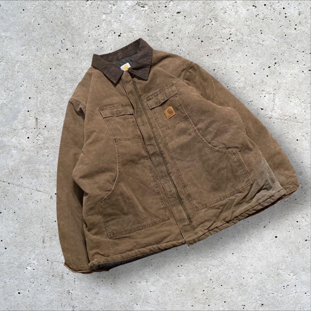 〈カーハート〉トラディショナルジャケット　茶色　裏地キルティング　3XL i