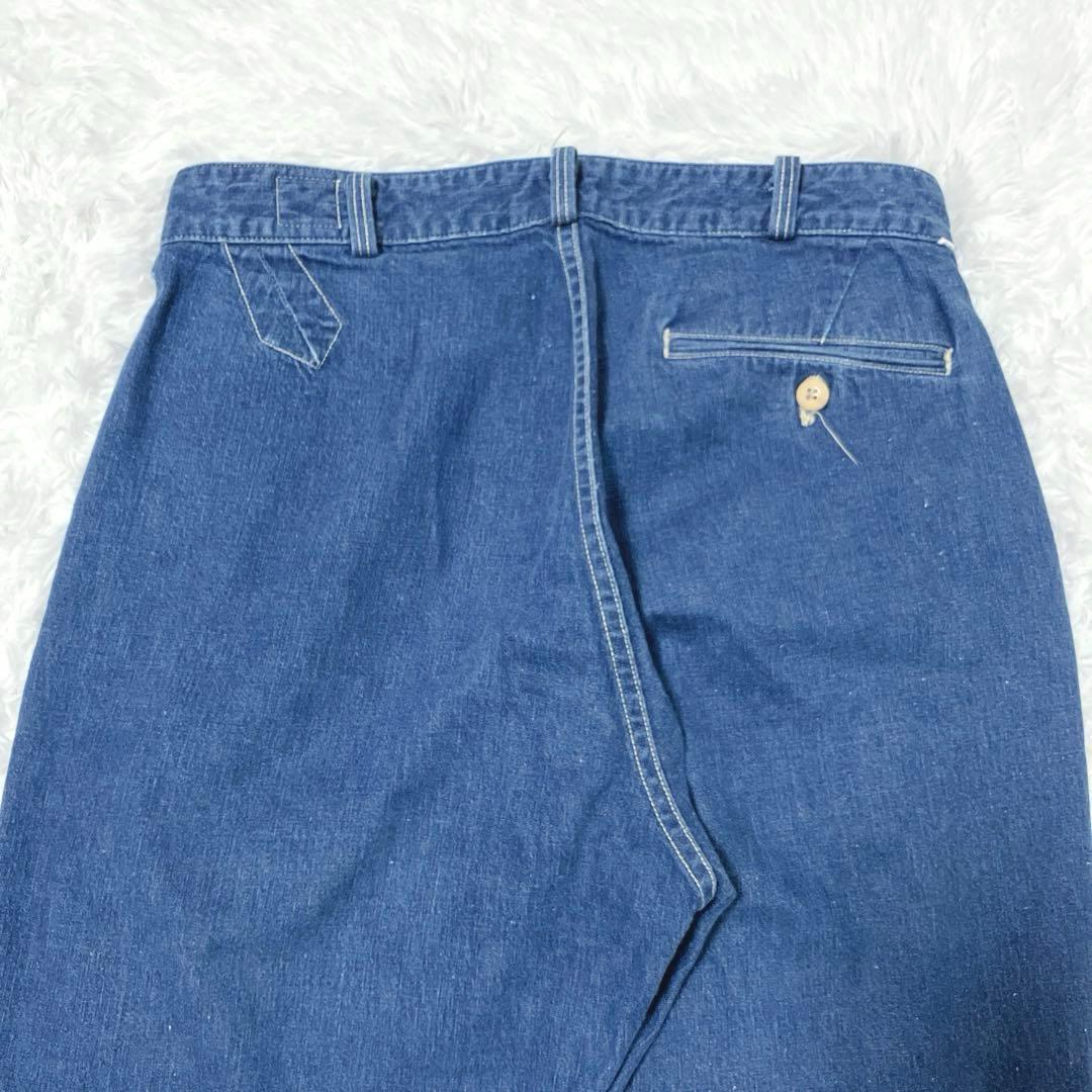 美品✨　オアスロウ　ビリージーン　ツータックデニムパンツ　L　コクーンデニム