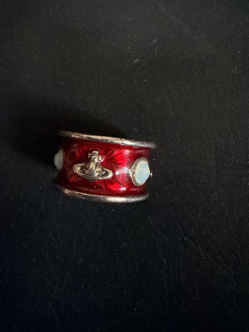 ヴィヴィアンウエストウッド オーブリング レッド Sエナメル ヴィンテージ