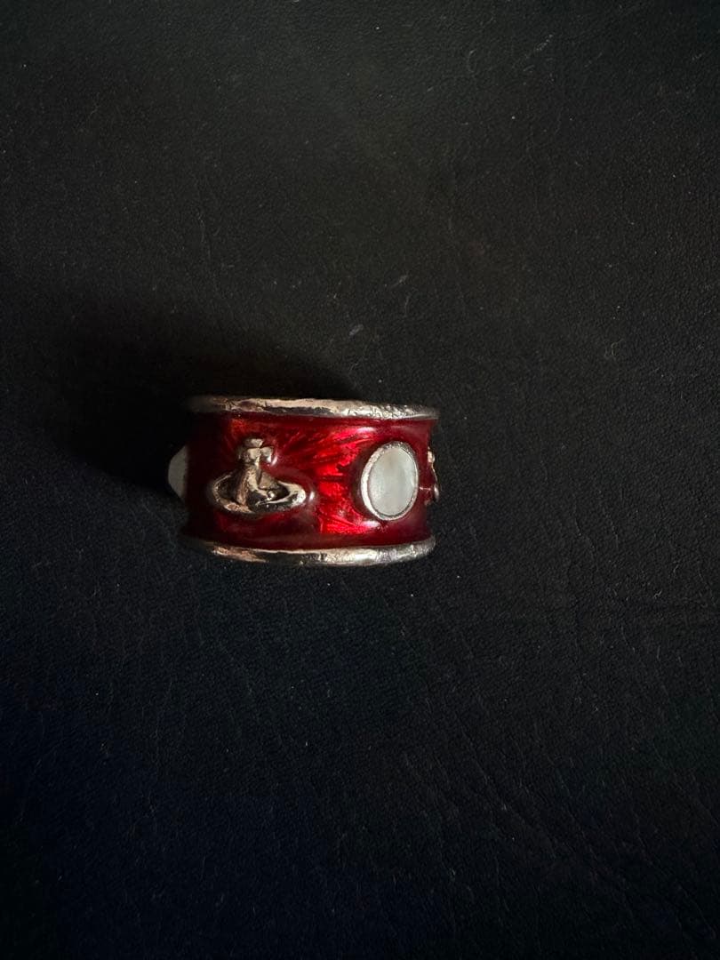 ヴィヴィアンウエストウッド オーブリング レッド Sエナメル ヴィンテージ