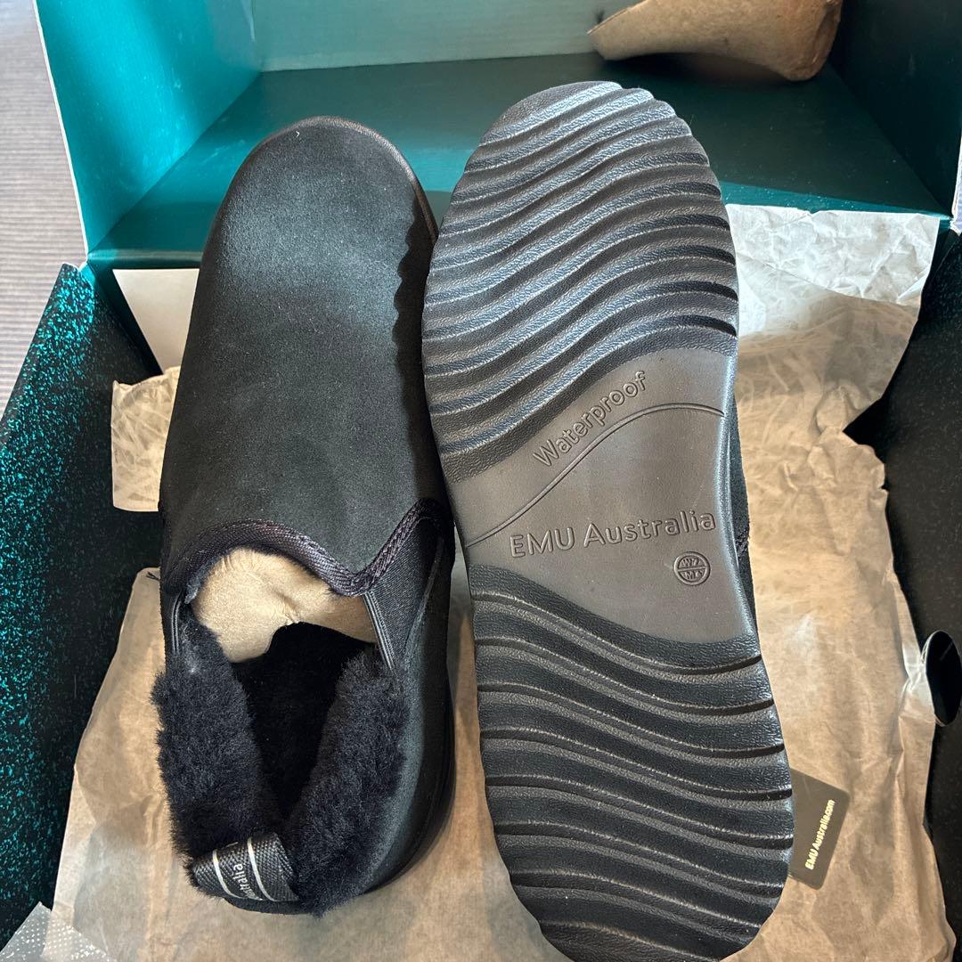 EMU Australia 防水スエードムートンブーツ ブラック レディース