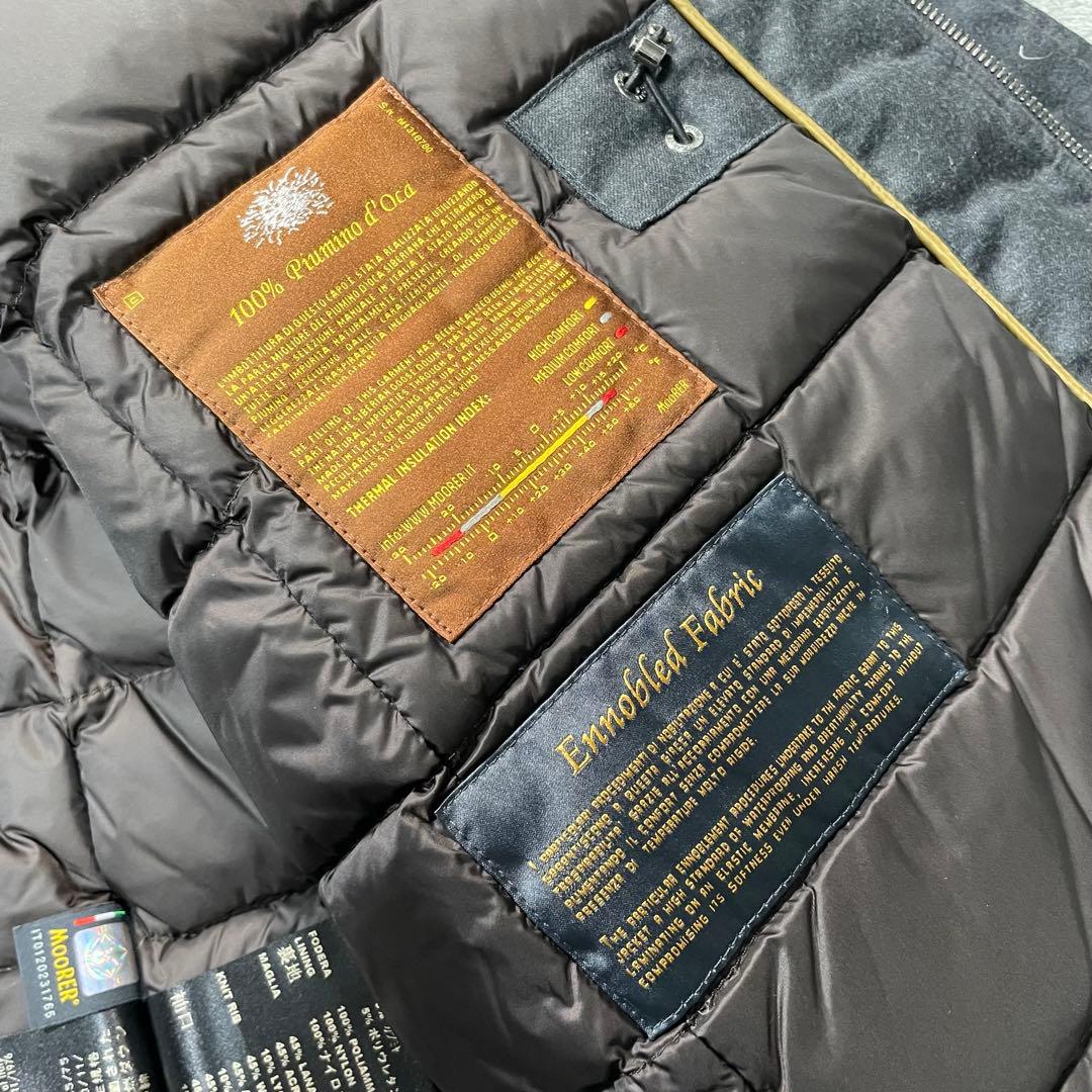 ムーレー　VERONA ダウンコート　カシミヤ混　グレー　56