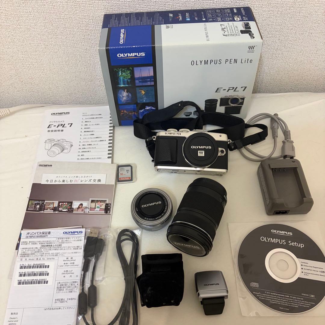 OLYMPUS PEN Lite E-PL7 EZダブルズームキット ブラック