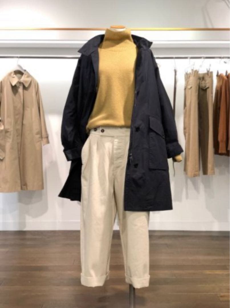 MHL.UNEVEN COTTON CANVAS ステンカラーコート