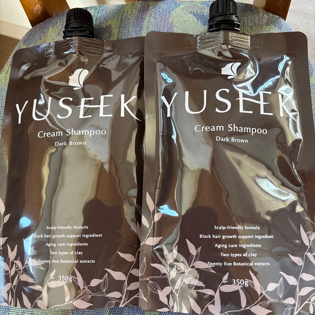 YUSEEKクリームシャンプーダークブラウン350g 2個セット