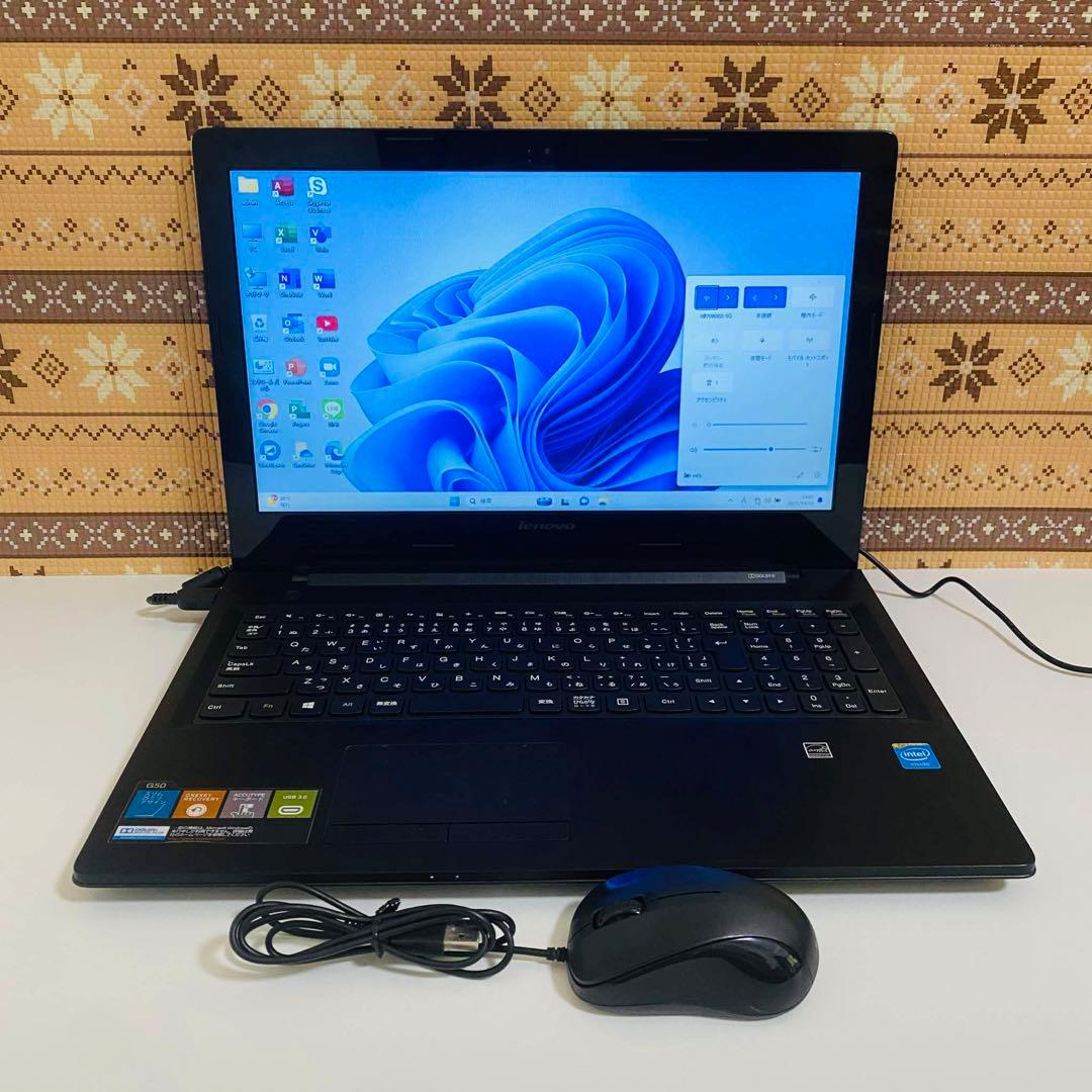 Y890 LENOVOノートパソコンSSDサクサク動くWindows11オフィス