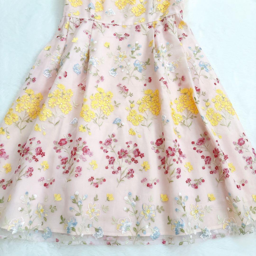 美品 TOCCA 宝塚コラボ GARDEN FLOWER ワンピース ピンク L