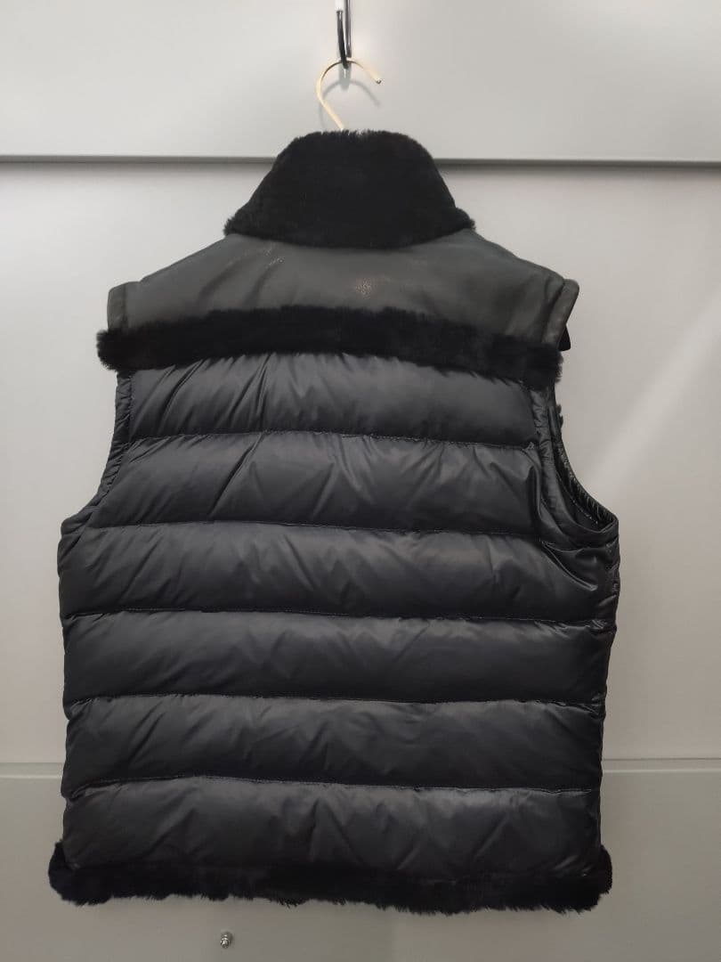 レア♪EMMETI エンメティ メンズ レザー ダウンベスト ブラック♪