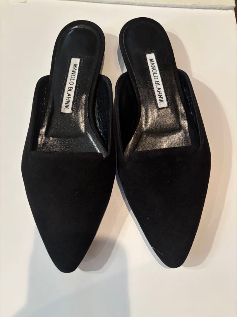 た*ご様 Manolo Blahnik ブラックミュール