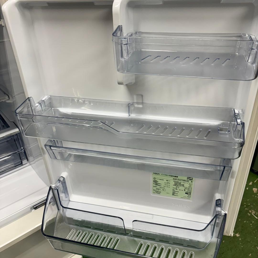 527 AQUA 1〜4人暮らし用　大型冷蔵庫　200L強　自動製氷　右開き