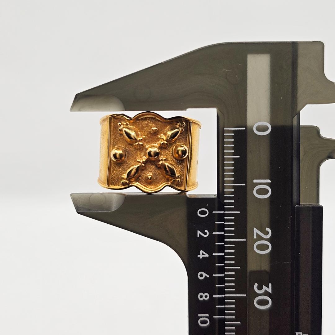 【希少】刻印875 (21金)ヴィンテージ デザインリング 2.7g 16号