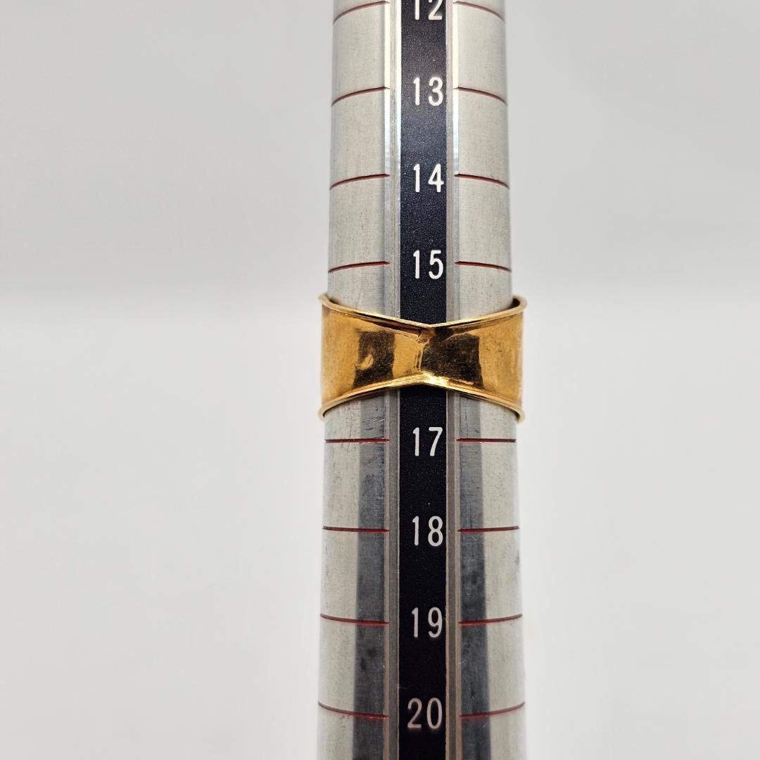 【希少】刻印875 (21金)ヴィンテージ デザインリング 2.7g 16号