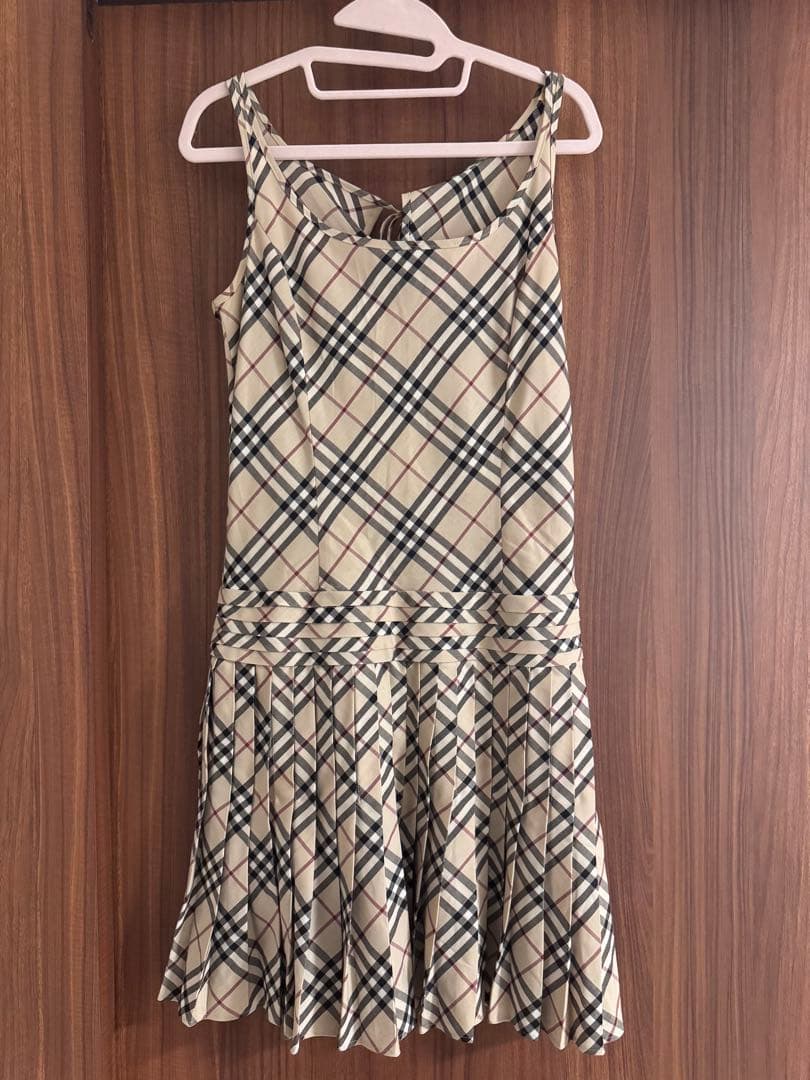 BURBERRY バーバリー ブルーレーベル ノバチェック ワンピース プリーツ