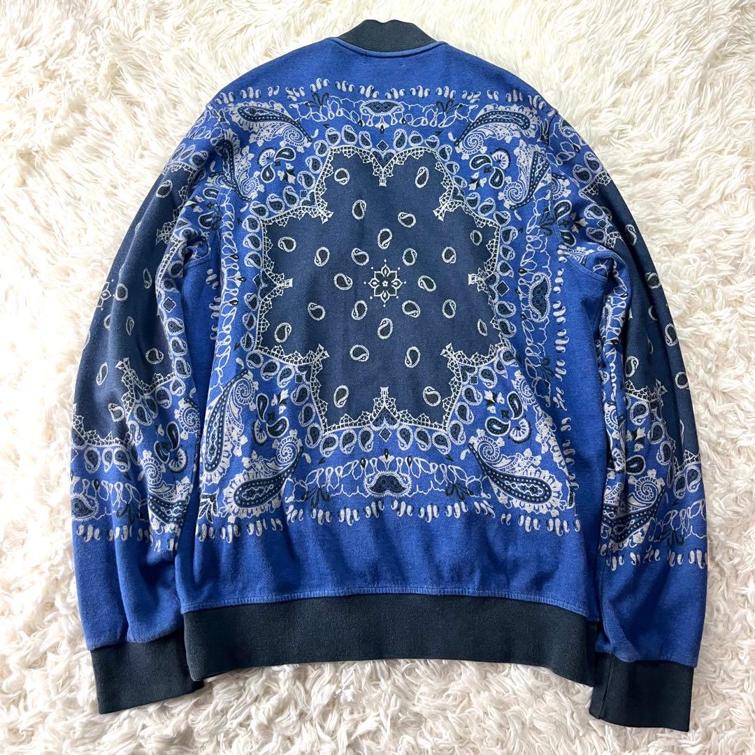 希少XLサイズ ETRO エトロ ブルゾン バンダナ柄 ダブルジップ 近年