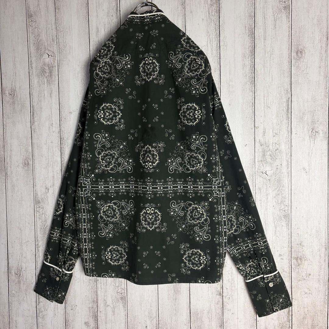 【T-pablow着用】RHUDE☆バンダナ柄パジャマシャツ ペイズリー柄 M