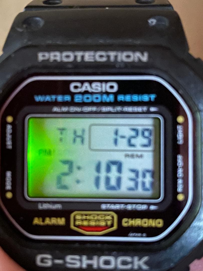 ★G-SHOCK DW-5600C-1V 901 スピード 海外 グリーン電球