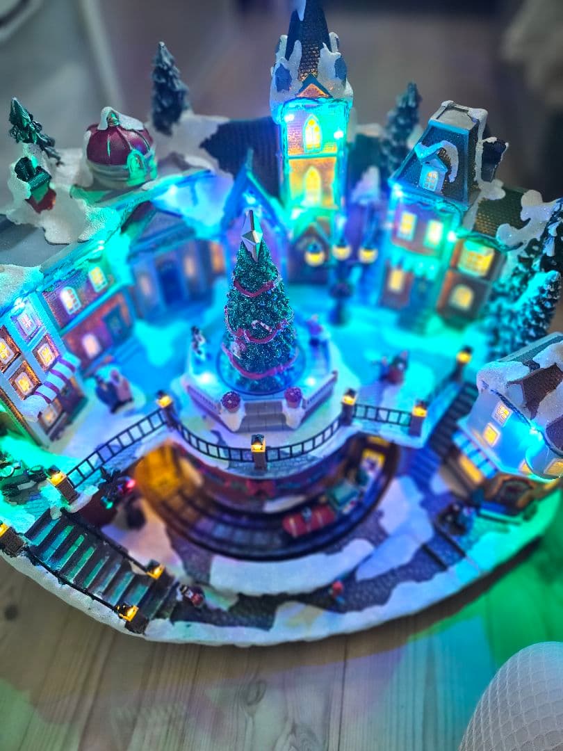 希少　クリスマス　ジオラマ　オブジェ　イルミネーション　クリスマスソング