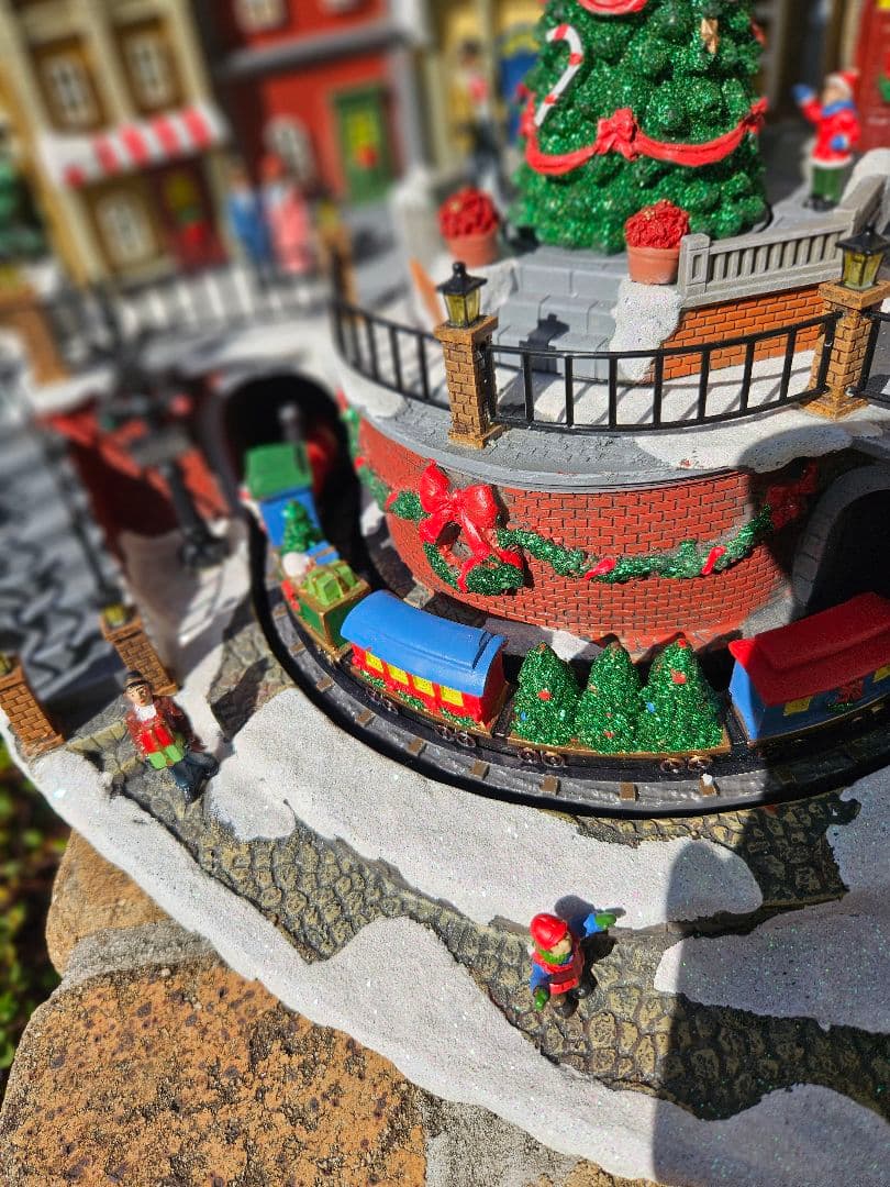 希少　クリスマス　ジオラマ　オブジェ　イルミネーション　クリスマスソング