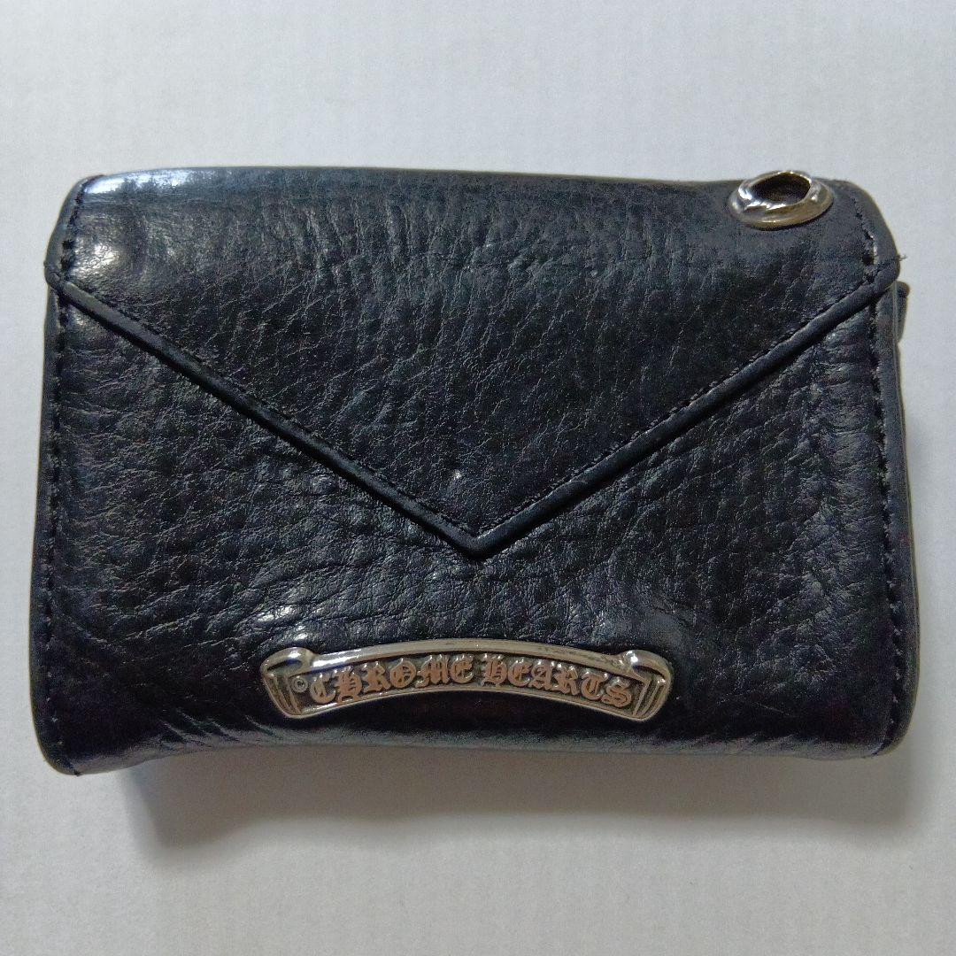 値下げしました★Chrome Hearts 黒 レザー タイニーウォレット