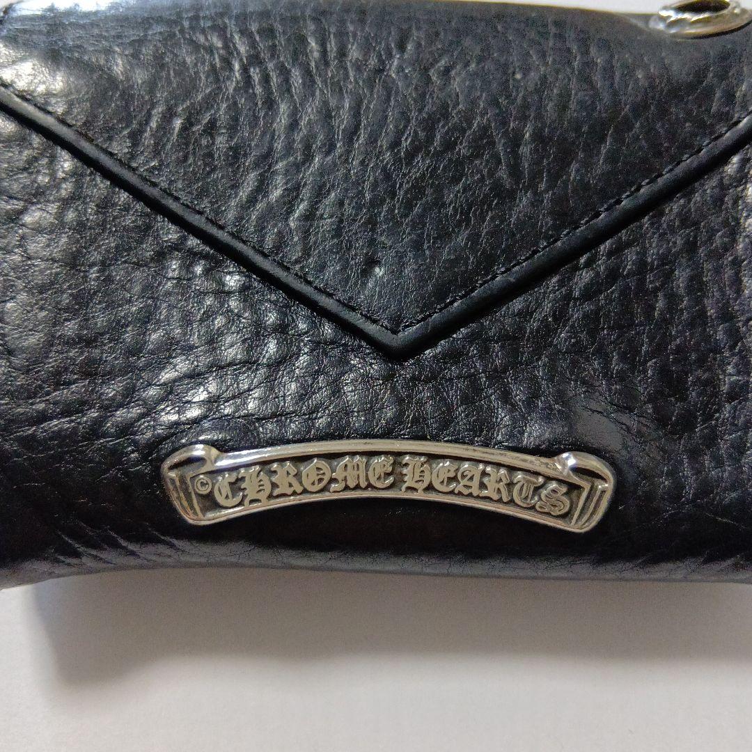 値下げしました★Chrome Hearts 黒 レザー タイニーウォレット