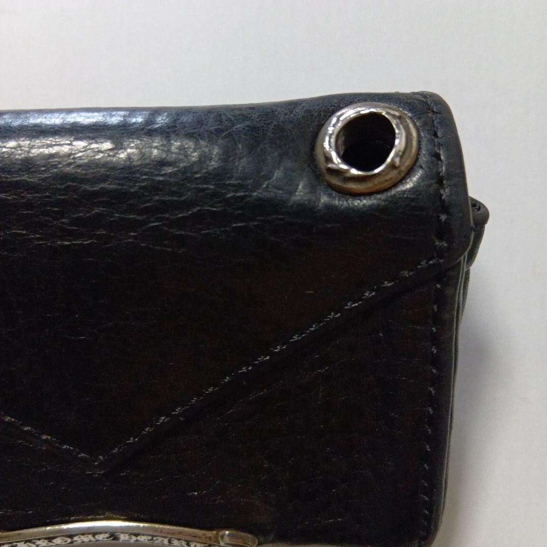 値下げしました★Chrome Hearts 黒 レザー タイニーウォレット