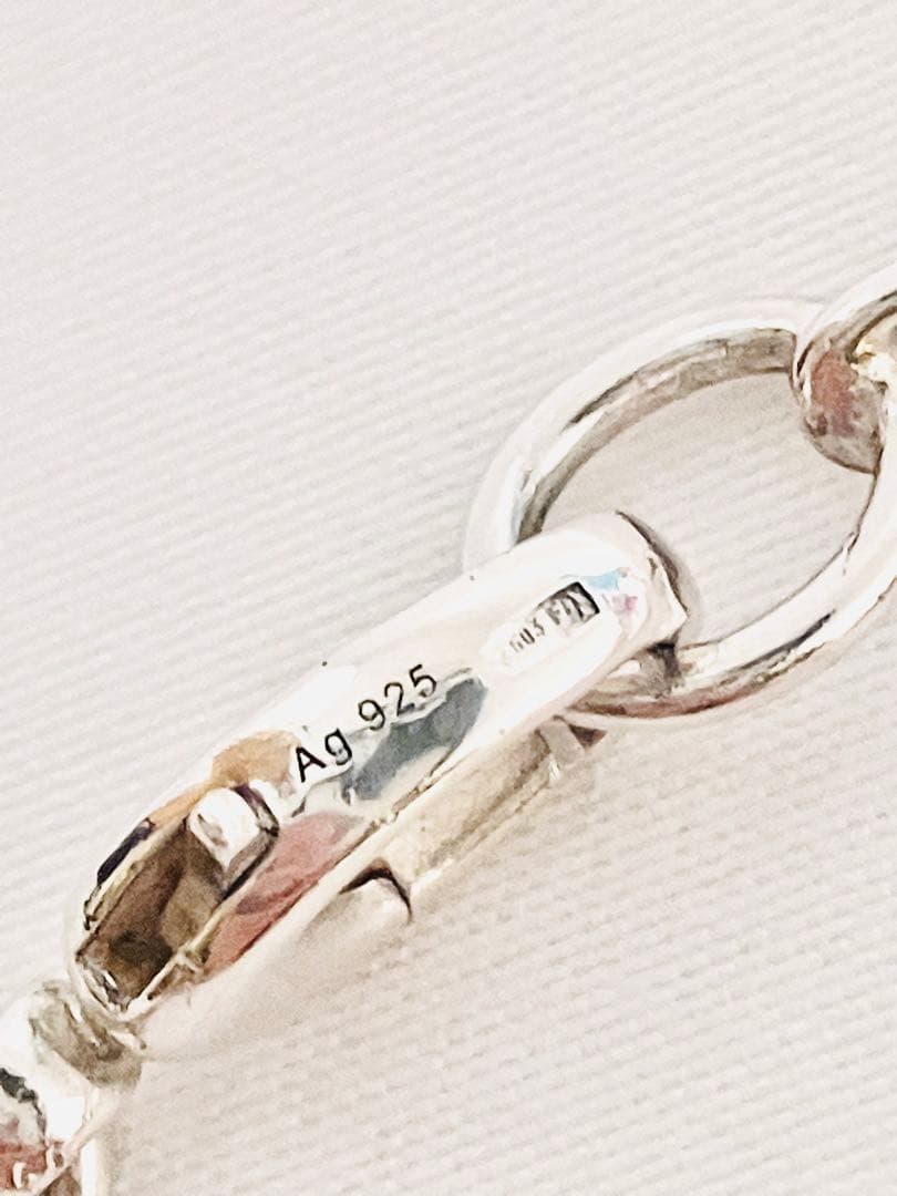 【超美品】GUCCI オーバル チェーン ネックレス 男女兼用 シルバー92