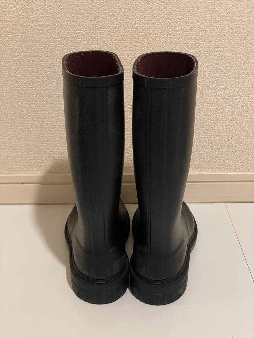 CHANEL シャネル レインブーツ ロングブーツ ブラック 41 正規品 箱付