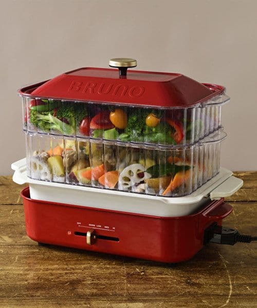 限定カラー BRUNO コンパクトホットプレート コンプリートセット チリレッド