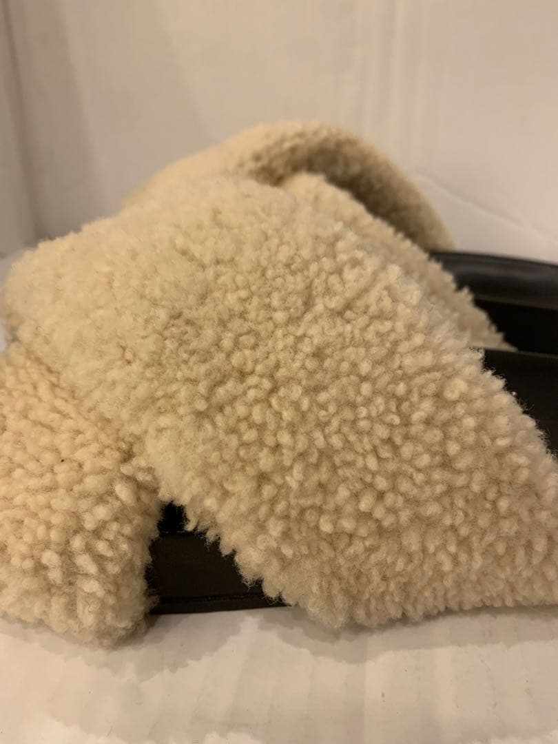 【美品】JIL SANDER サンダル 41 ファー付き 正規品 ジルサンダー