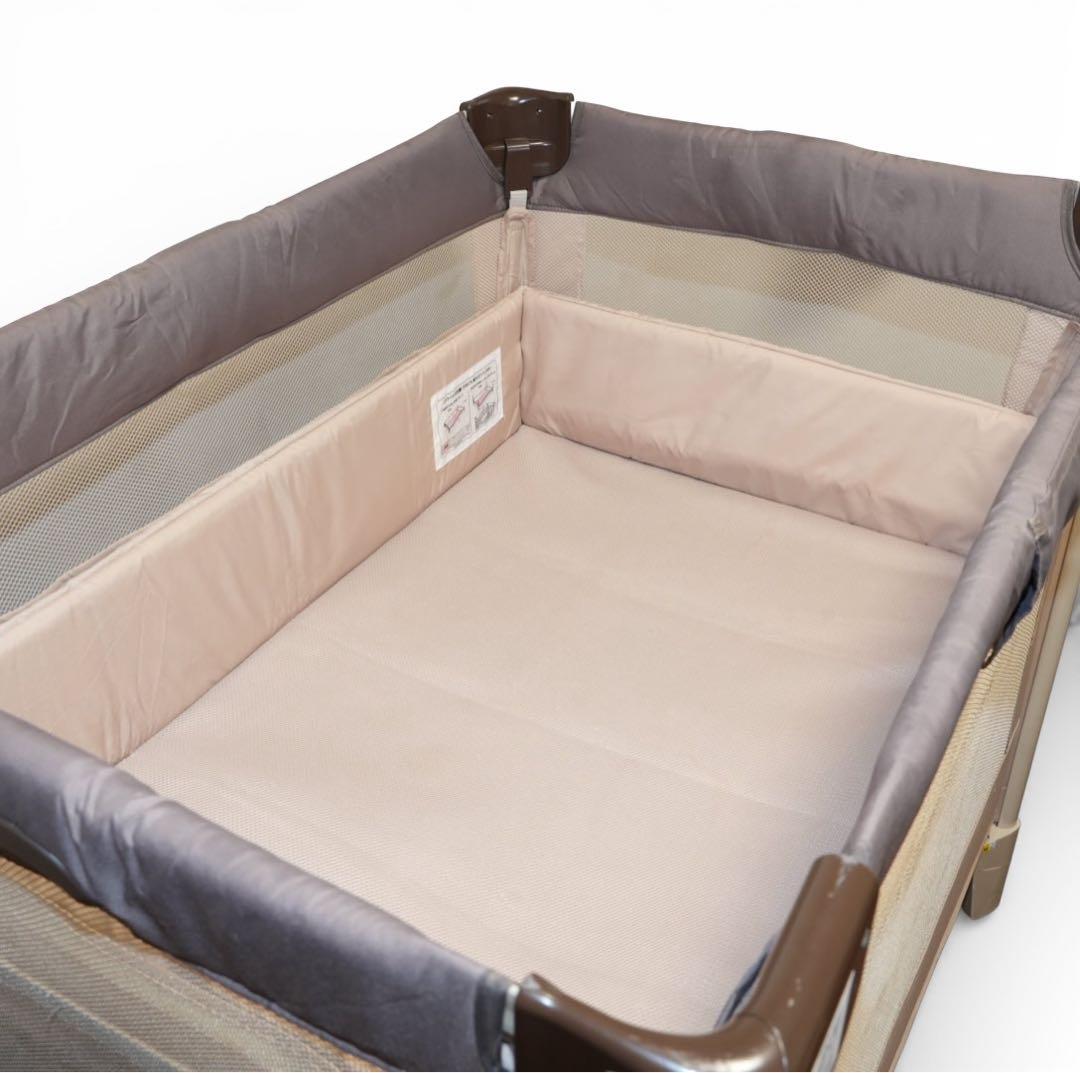 【美品】Aprica ココネルエアー ベビーベッド ココア クリーニング済