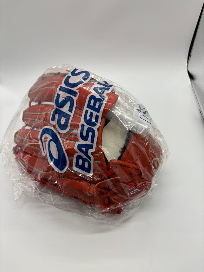 【新品】asics オレンジ 軟式グローブ BGRS13　ソフトボール
