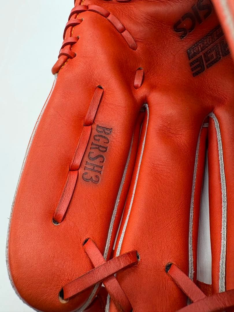 【新品】asics オレンジ 軟式グローブ BGRS13　ソフトボール