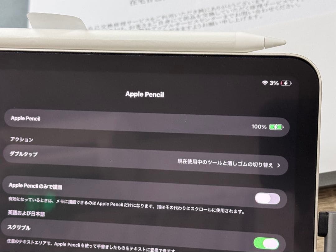 Apple Pencil 第二世代 第2世代 iPad Pro mini 白