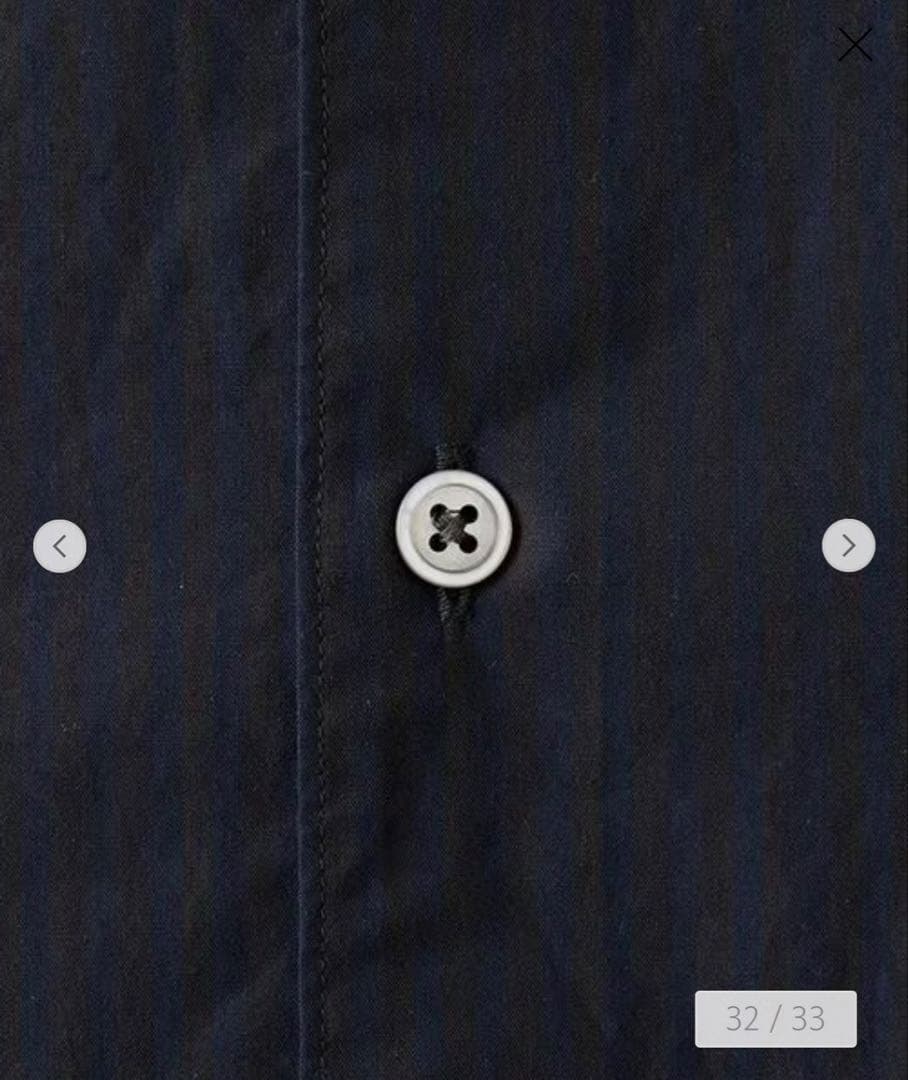 ご*ろ様 steven alan コンパクトヤーン ストライプ シャツ s