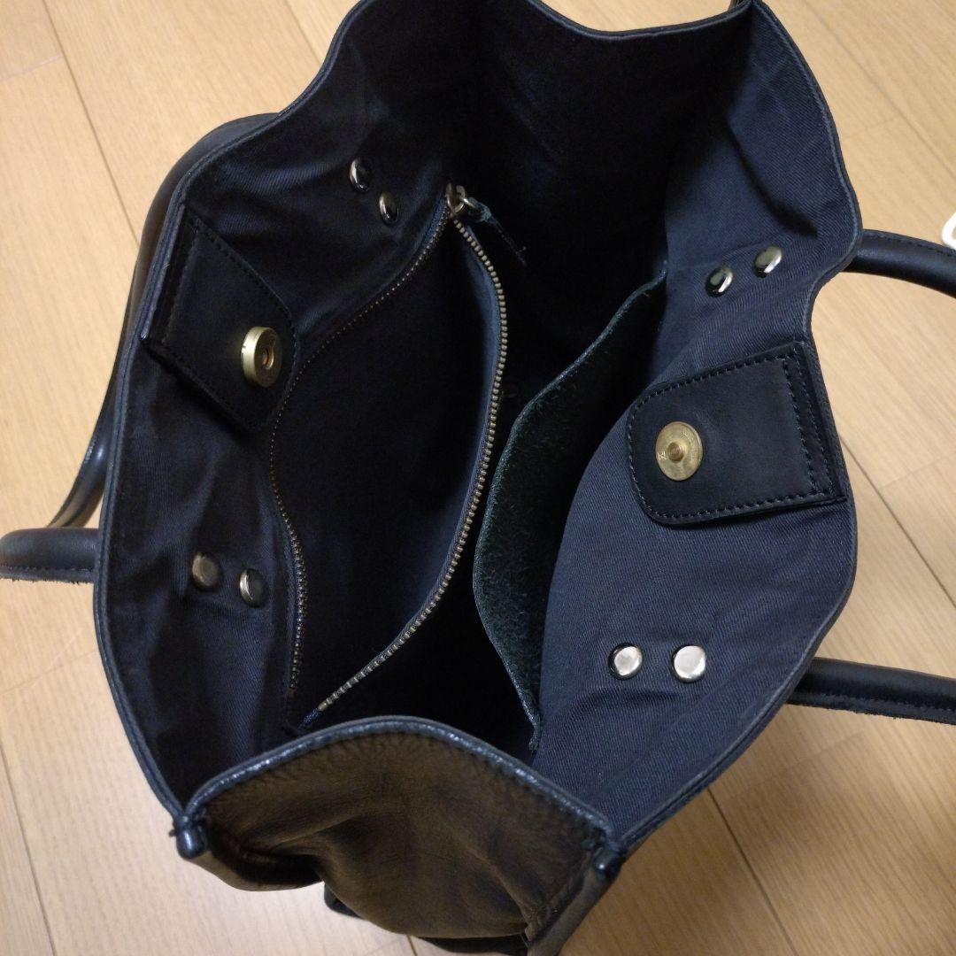 【日本製】SOMES SADDLE オールレザートートバッグ　ブラック