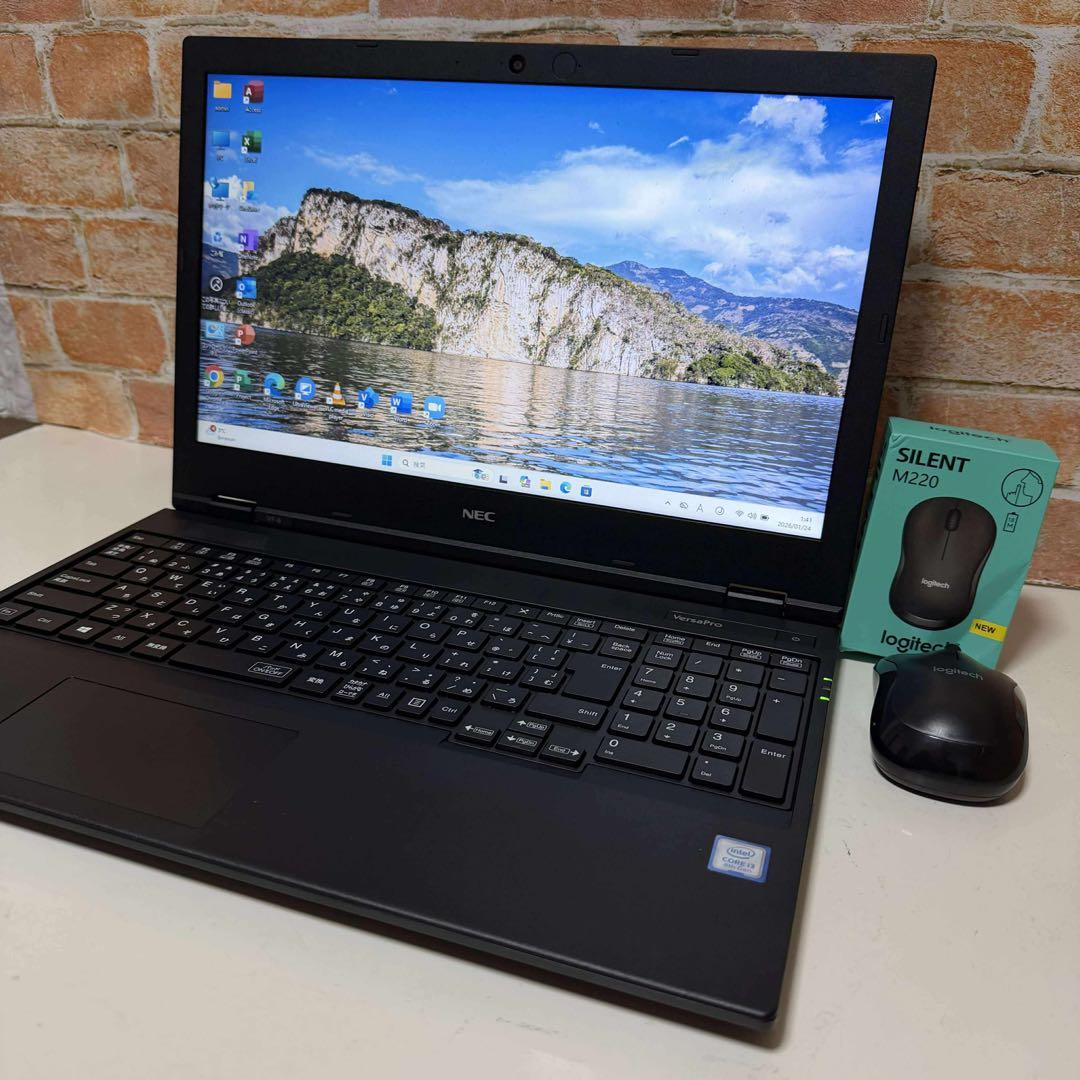 美品NEC ノートPC 高速起動SSD メモリ8GB Win11 オフィス付き
