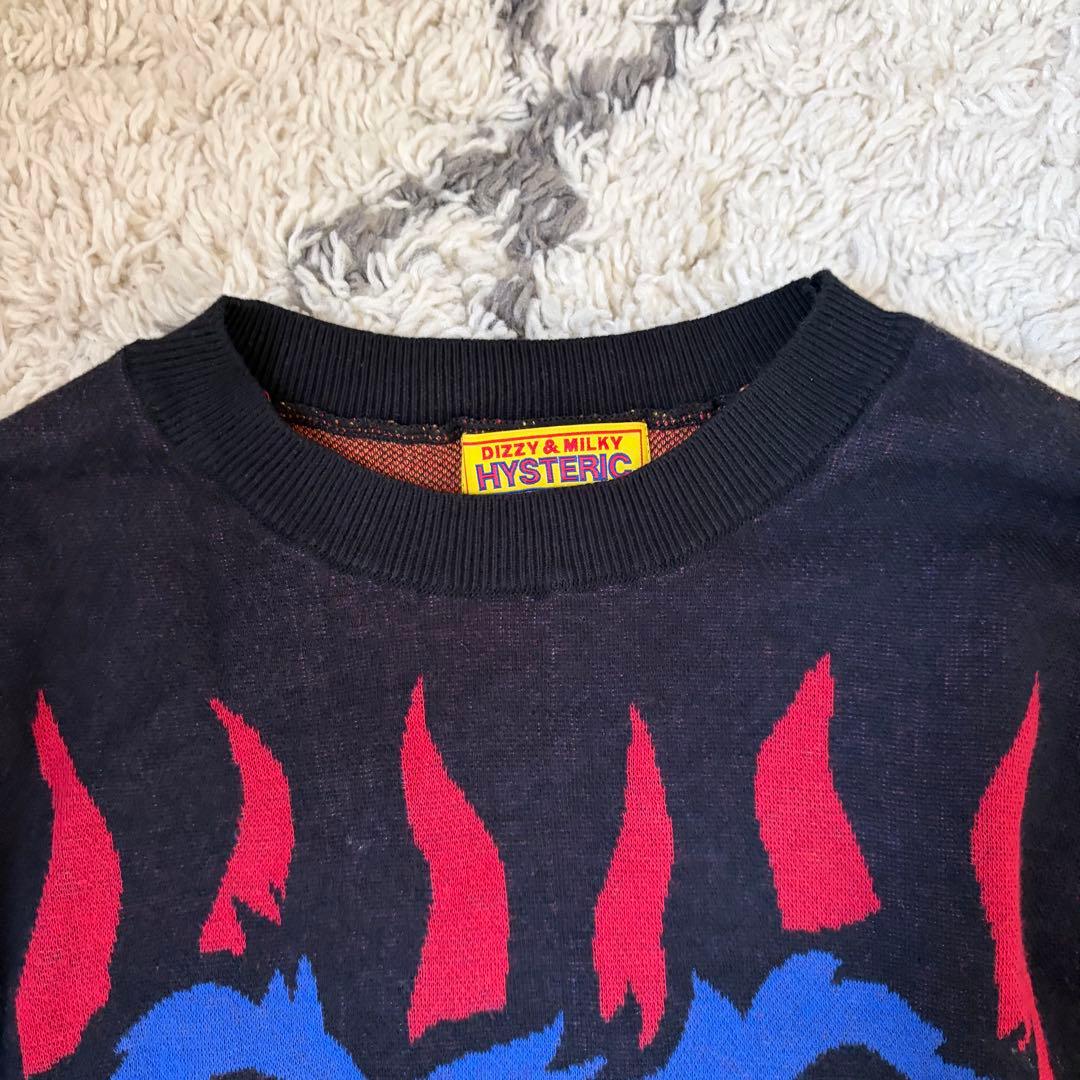 HYSTERIC GLAMOUR FIRE BEARジャカード セーター
