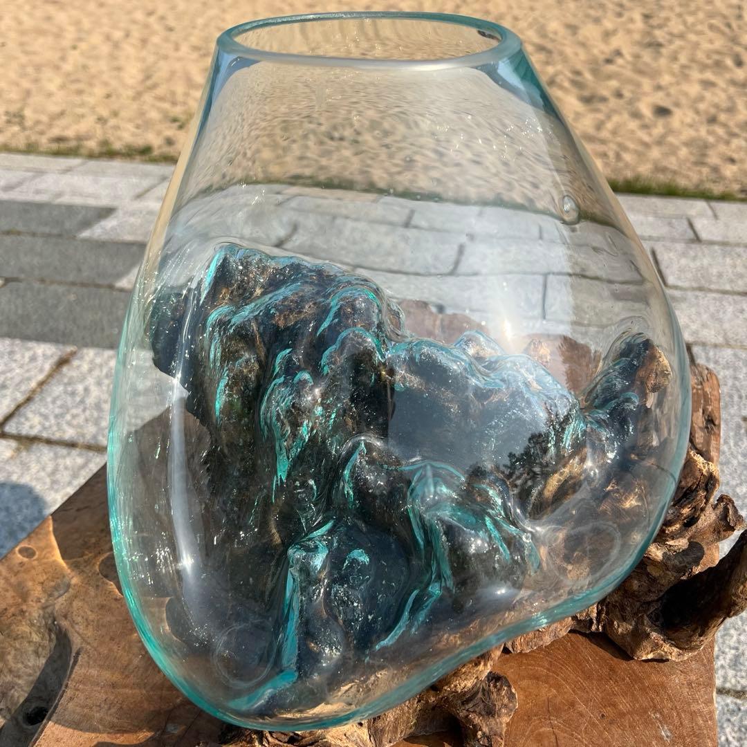 流木ガラス オブジェ超特大H 他４点セット花瓶 金魚鉢 水槽 テラリウム 観賞魚