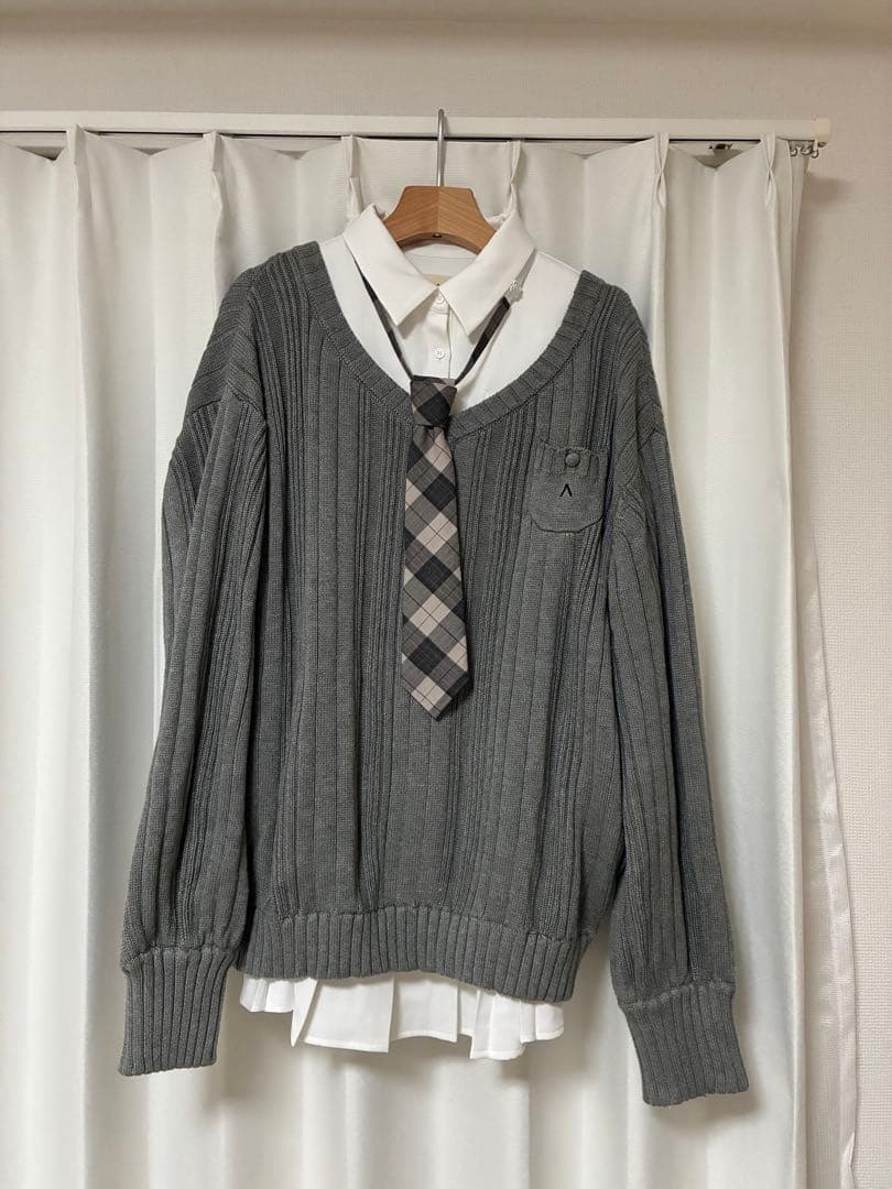 【正規品】andmary Mimigirlsset minidress grey