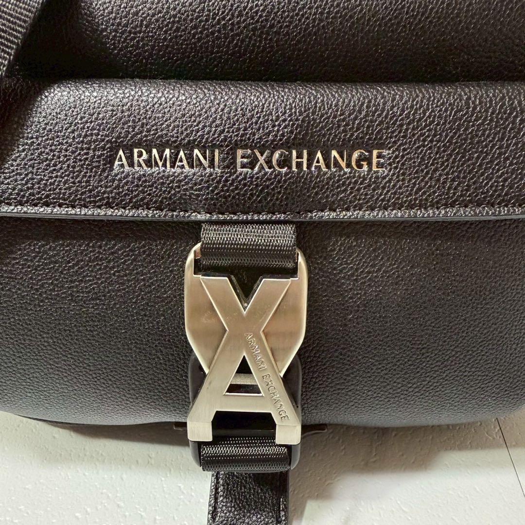 【完売品】ARMANI EXCHANGE BOXロゴバックルミニショルダーバッグ