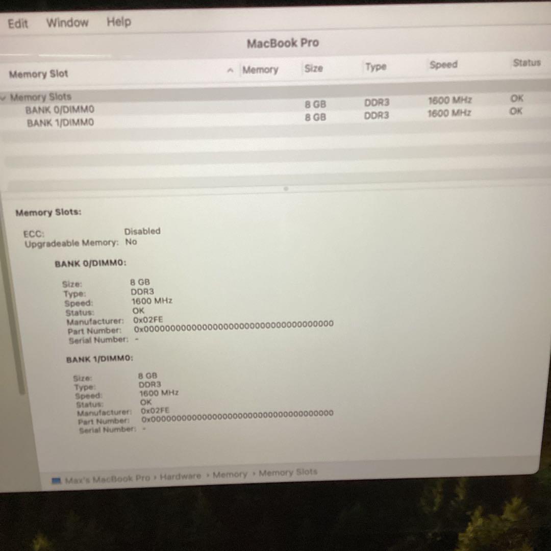 MacBook Pro 15 A1398 2013 512G ACアダプター付き