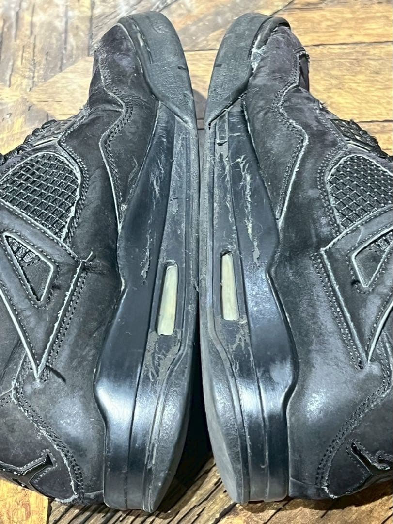 m*5様 希少 NIKE ナイキ エアジョーダン4 ブラックキャット スニーカー