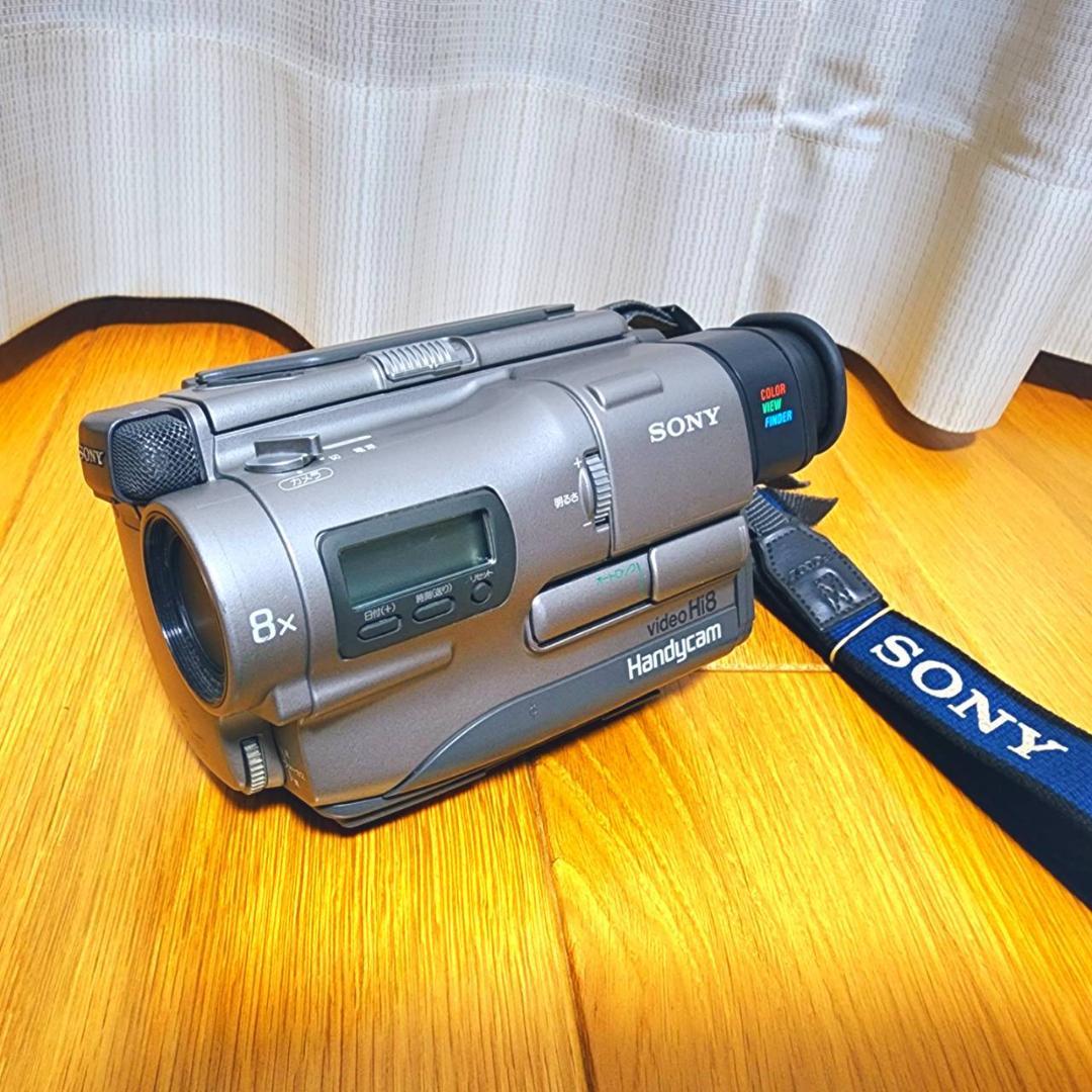 【動作確認済】SONY 高画質 Hi8 ビデオカメラ ステーションセット