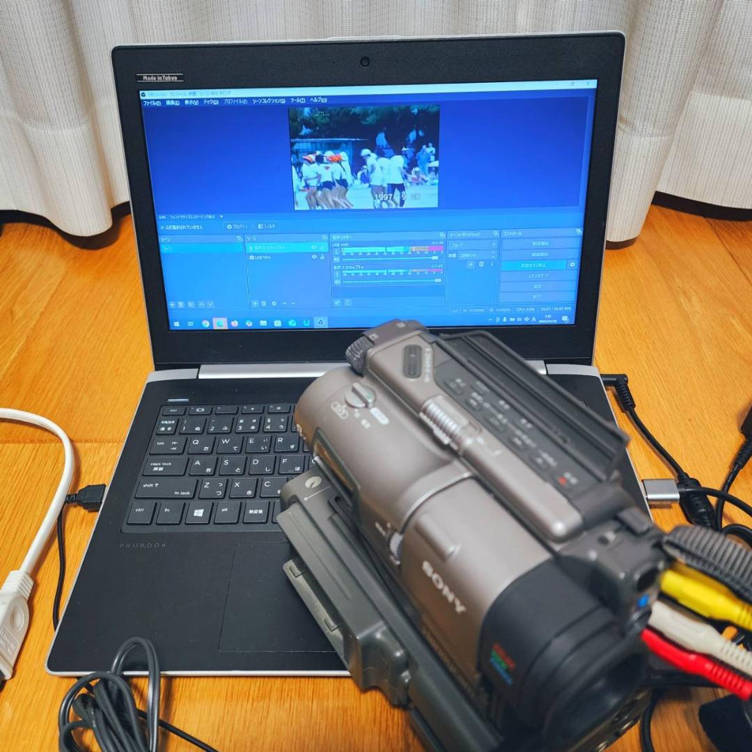 【動作確認済】SONY 高画質 Hi8 ビデオカメラ ステーションセット