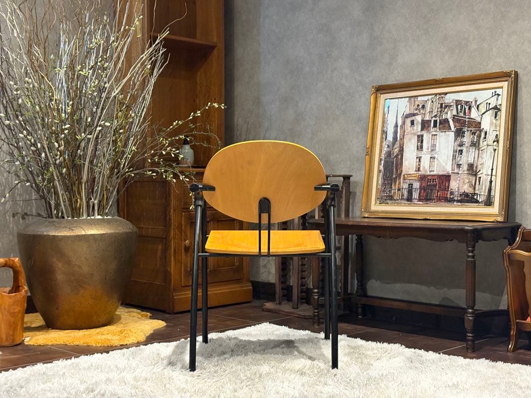 シティ系 ダイニングチェア　リビングチェア　アームチェア　椅子　ヴィンテージ　G