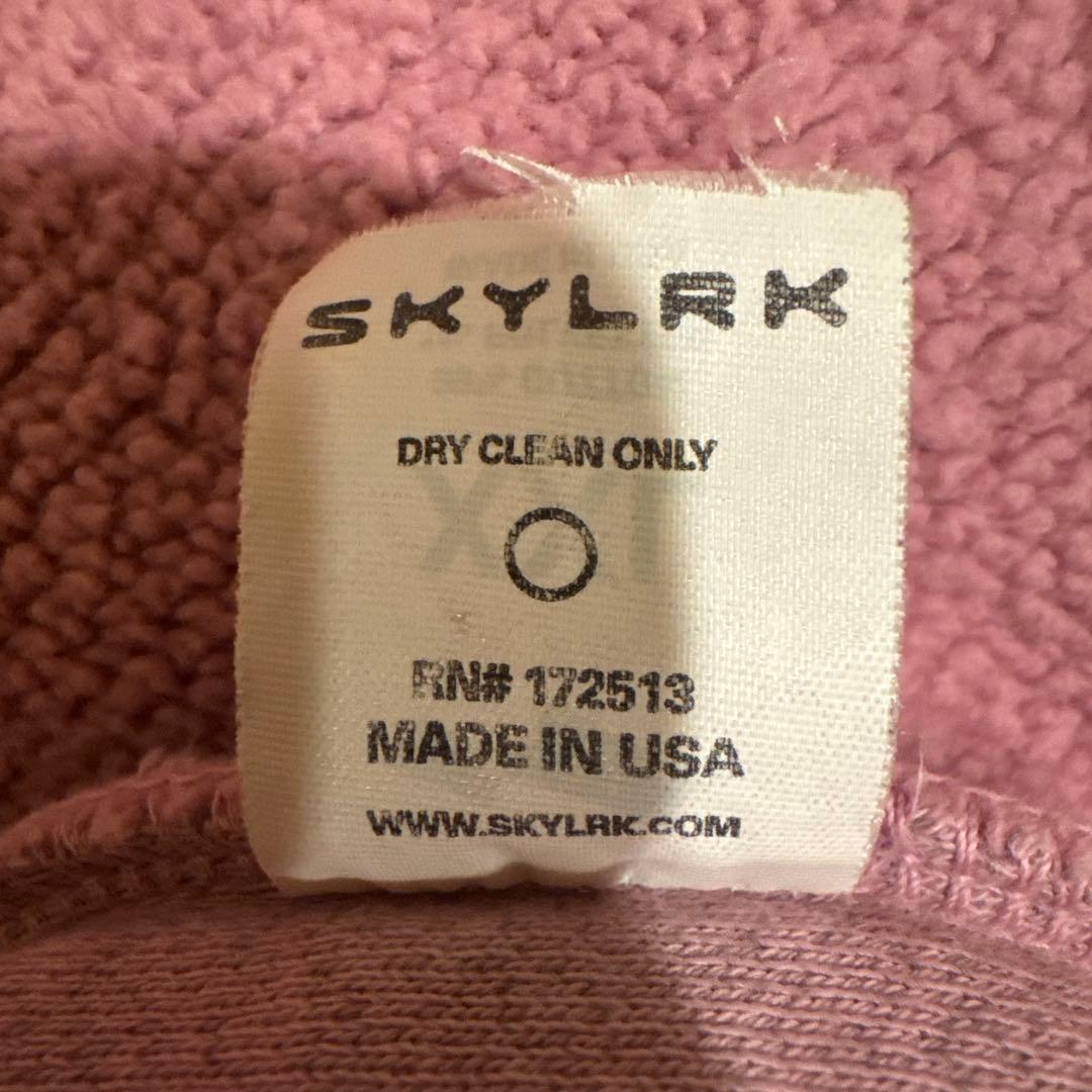 XXL 最安値　SKYLRK REVERSE PINK HOODIE
