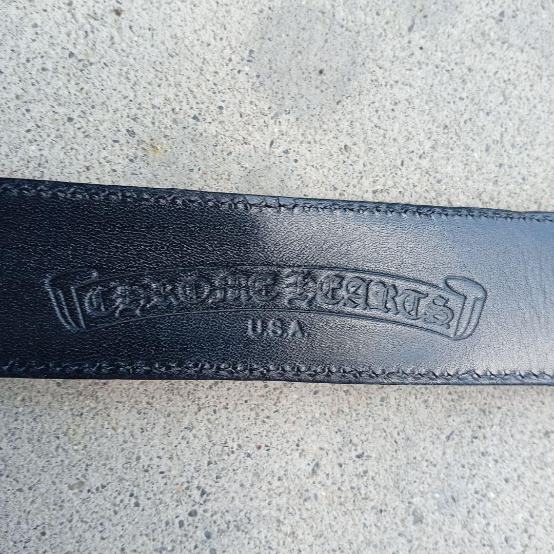 CHROME HEARTS (クロムハーツ) スクロール リング レザーベルト
