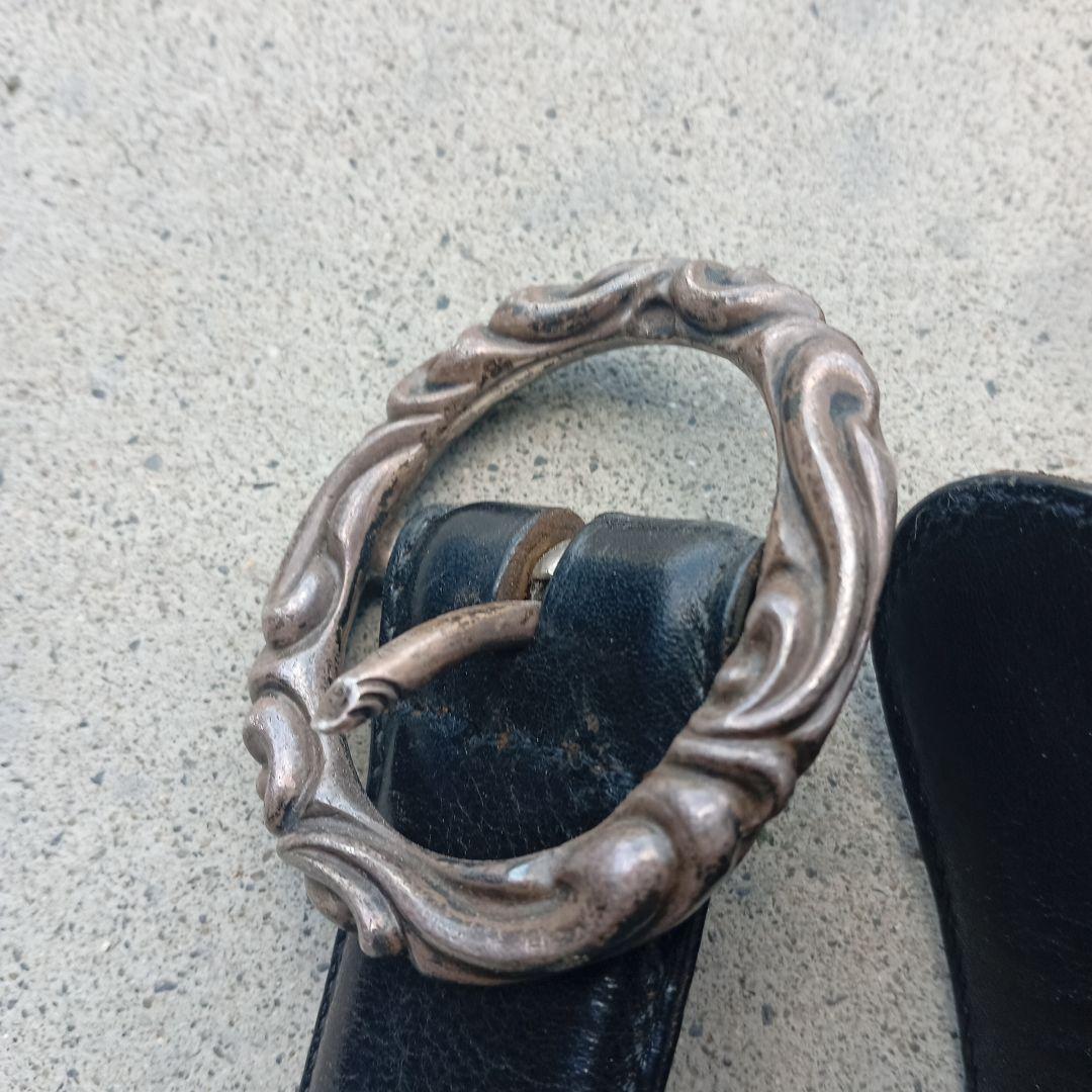 CHROME HEARTS (クロムハーツ) スクロール リング レザーベルト